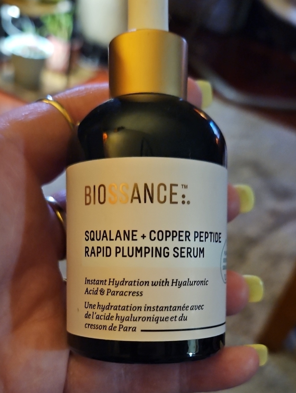 Biossance Black & White Squalane + Copper Peptide Rapid Plumping Serum